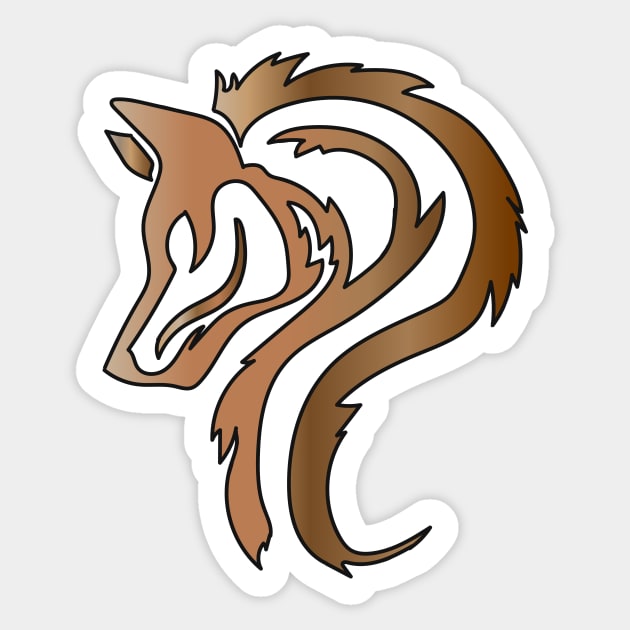 Bronze Wolf Sticker by Crimson Valley